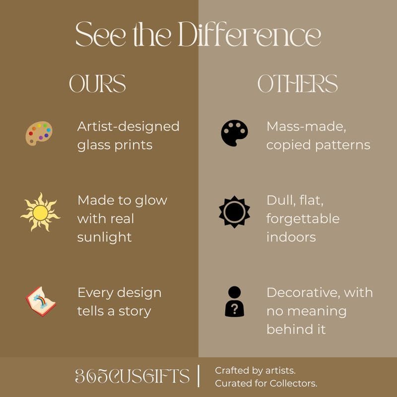 Rectangle Tree of Life Stained Glass Window Hanging, 15" W X 11" H Stained Glass Panel with Chain, Suncatchers for Windows Hanging Decorations, Gifts for Mom, Grandma, Wife, Sister