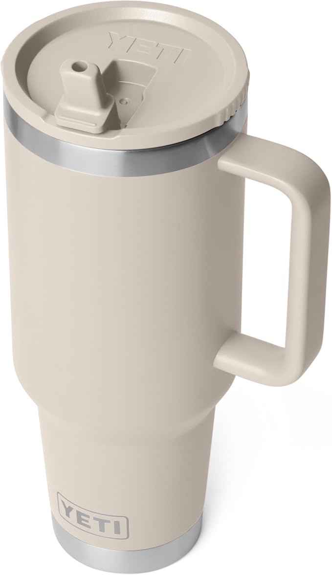 YETI Rambler 40 oz Travel Mug with Flip Straw Lid – Stainless Steel, Vacuum Insulated, Leakproof, Cup Holder Friendly