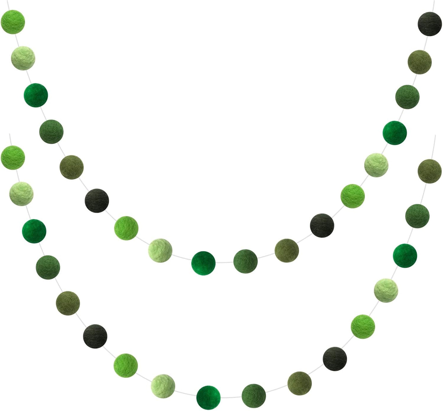 Felt Ball Garland Misscrafts 9.8 Feet 100% Wool Roving Pom Pom Garland 20mm Colorful for Baby Shower Grand Opening Party Festivals Room Decorations