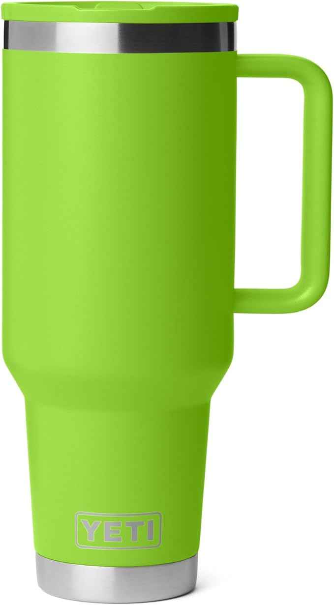 YETI Rambler 40 oz Travel Mug with Flip Straw Lid – Stainless Steel, Vacuum Insulated, Leakproof, Cup Holder Friendly