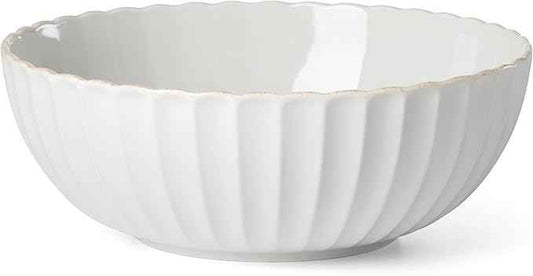 Lenox French Perle Scallop Serving Bowl, 3.60 LB, White