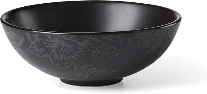 Oneida 897391 Roseto 12-Piece Dinnerware Set, Charcoal