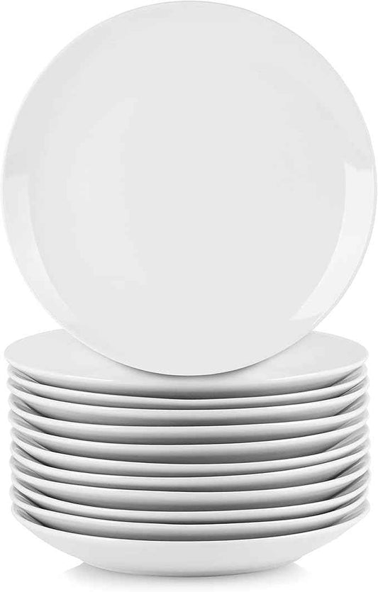 10 Strawberry Street 7.5" Catering Coupe Salad/Dessert Plate, Set of 12,White