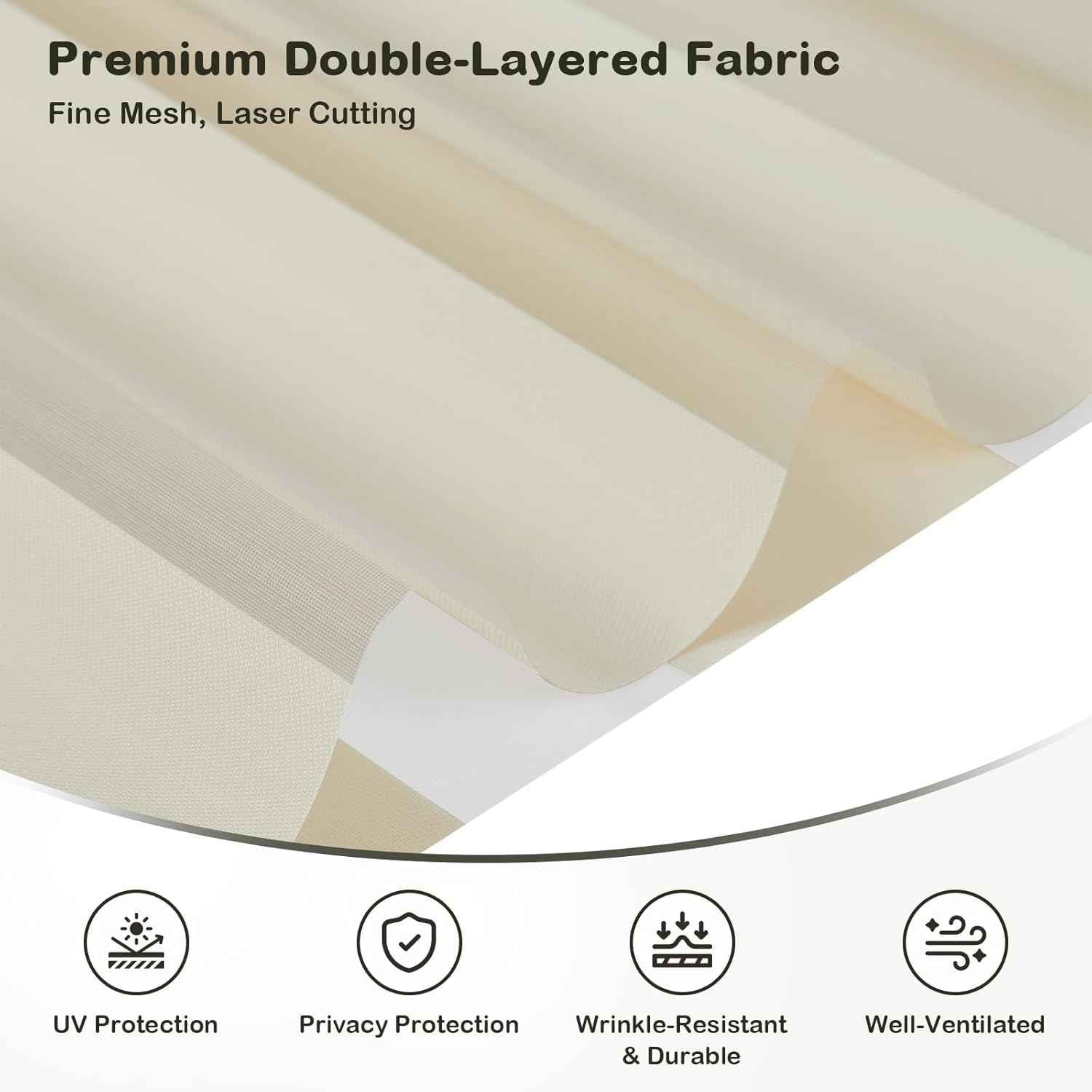 Cordless Zebra Blinds for Windows,Free-Stop Roller Zebra Shades,Light Filtering Blinds for Indoor windows with Upgraded Cassette,Pull Down Privacy Window Shades for Home (33" W x 72" H, Ivory)