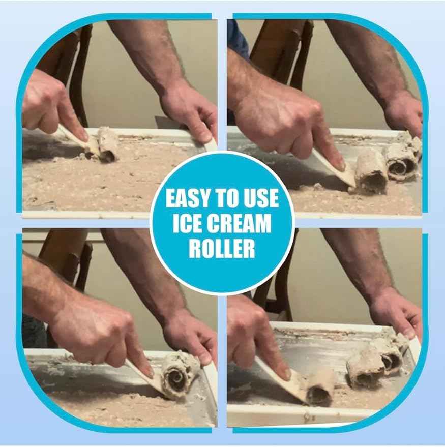 Extra Large Rolled Ice Cream Maker (14"x10") - Make Instant IceCream w/the Family - Manual Roll Your Own IceCream - Roll Ice Cream Tray (Light Pink)