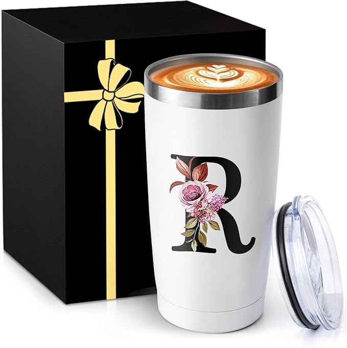 20 Oz Insulated Coffee Cup with Lid Car Tumbler Travel Mug Women Birthday Christmas Xmas Day Holiday Female Boss Teacher Aunt Big Small Sister Law Mother Step Mother Wedding Groom Bride Officiant Gift