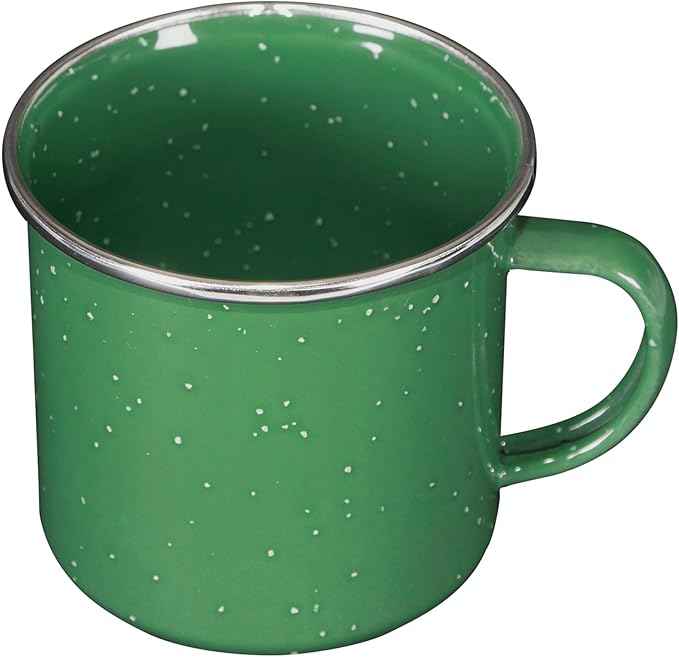 Stansport Deluxe 24-Piece Enamel Tableware Set - Enamel Plates and Bowls Lightweight and Durable Camp Dish Set for Camping and Backpacking Plates and Bowls for 4 People