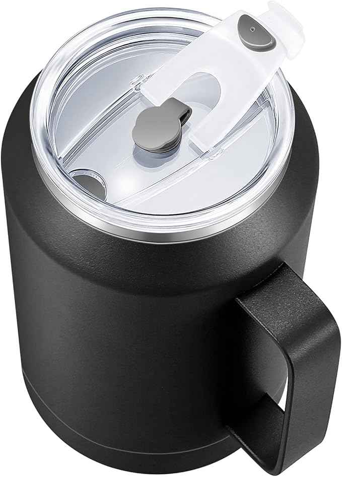 Zenbo 32 oz Mug Tumbler – Stainless Steel Vacuum Insulated Mug with Handle,Lid and Straw,Keeps Drinks Cold up to 36 Hours – Sweat-Proof Body, Dishwasher Safe