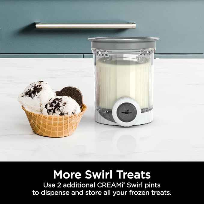 4 Pack Creami Pints and silicone Lids for Ninja NC700 NC701 Series, Compatible with Ninja Swirl Ice Cream & Soft Serve Makers, BPA-Free & Dishwasher Safe, Replacement XSK7PNTLD2
