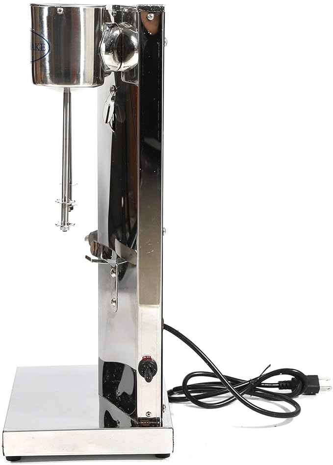 Electric Milkshake Maker, Ice Cream Mixer Machines, 110V Commercial Drink Smoothie Blender for Coffee Shops, Tea Stores to Making Fruit Tea, Coffee, Stirred Drinks (2 Head with Cup 650ml)