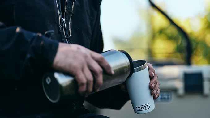 YETI Rambler 10 oz (295 ml) Tumbler with Removable Magslider Lid, Stainless Steel Vacuum Insulated Coffee Cup, Cherry Blossom