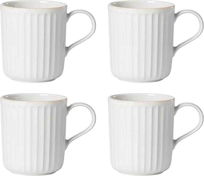 Lenox 893549 French Perle Scallop 4-Piece Mug Set