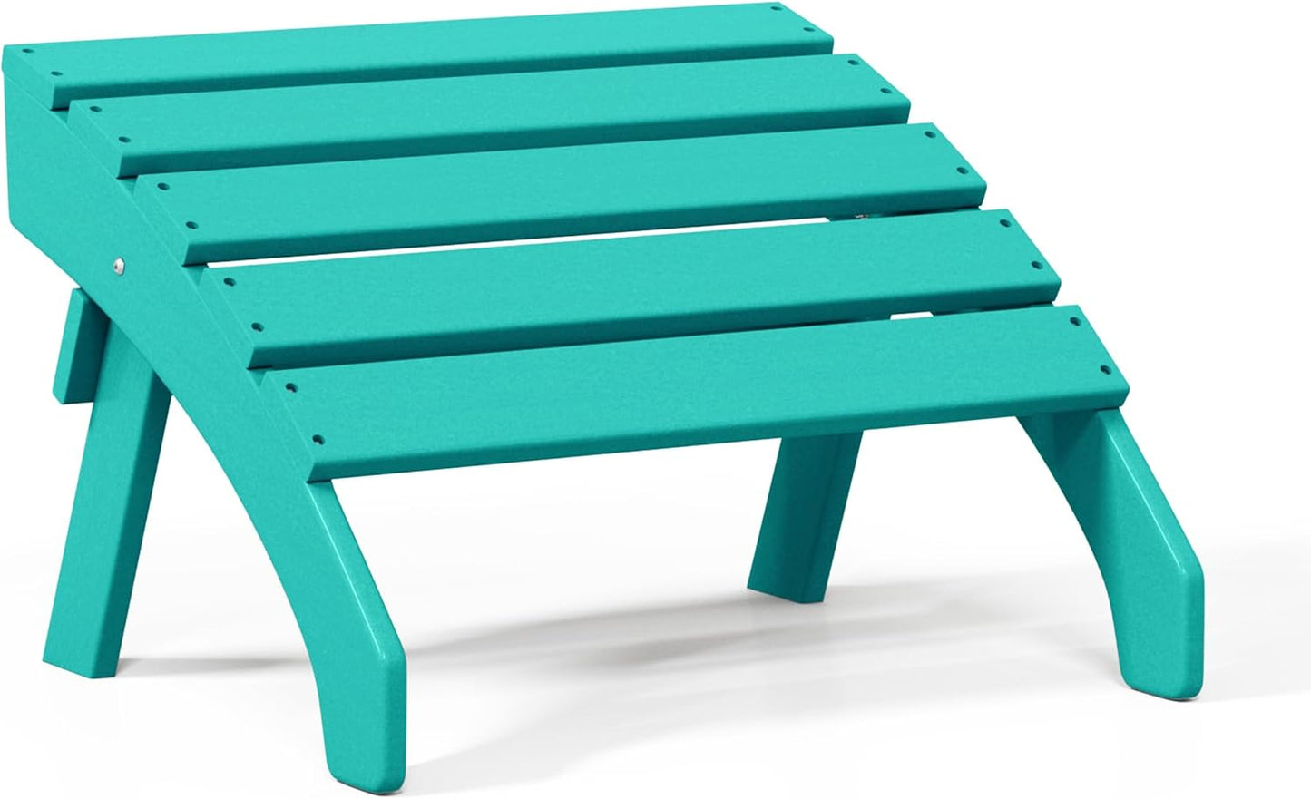 WestinTrends Dylan Outdoor Patio HDPE Adirondack Ottoman Footrest, Turquoise