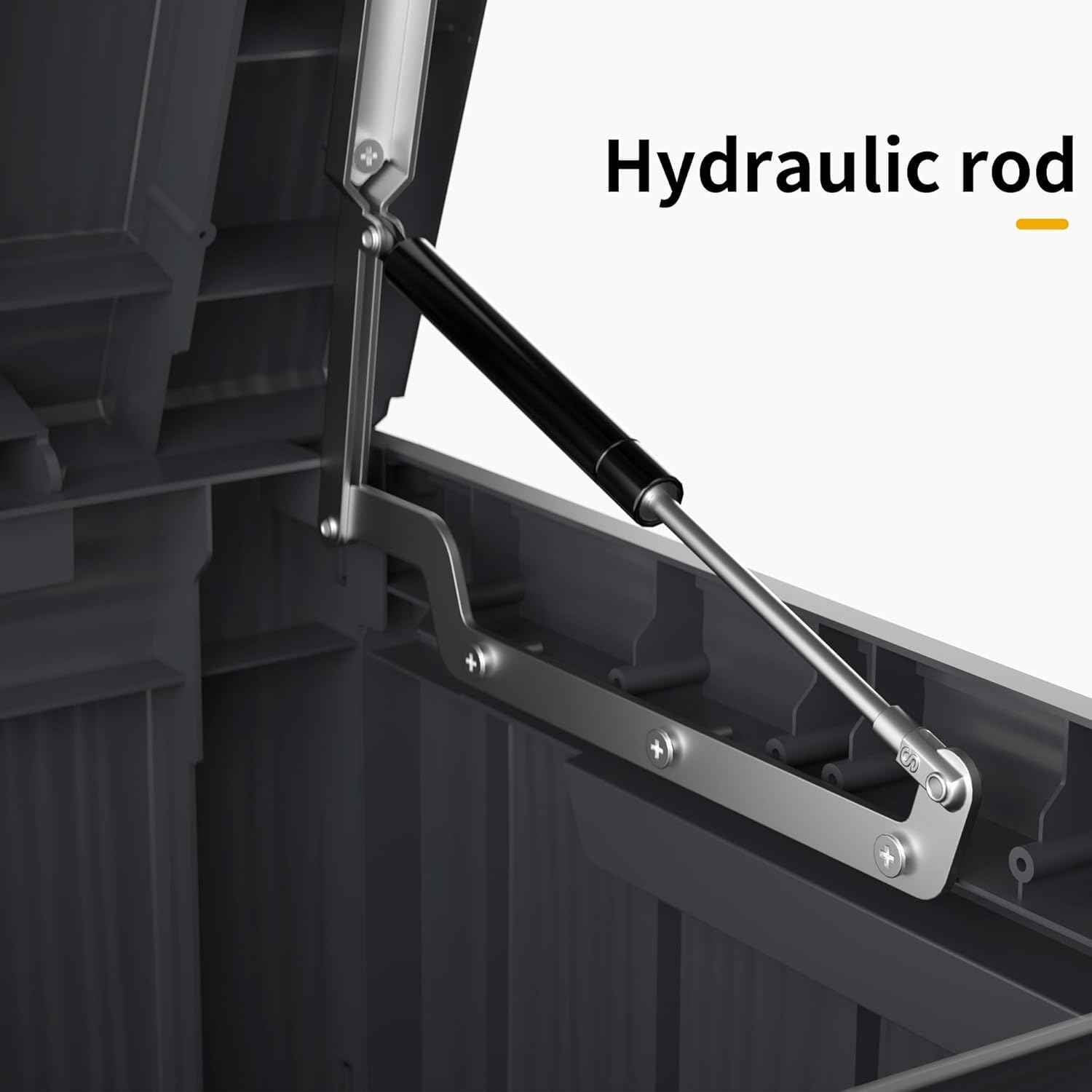 Outdoor Storage Box Waterproof, 200 Gallon Lockable Resin Large Deck Box, Patio Storage Bin for Pool Accessories Cushion Furniture, Garden Tools, UV-Resistant Outside Delivery, Black