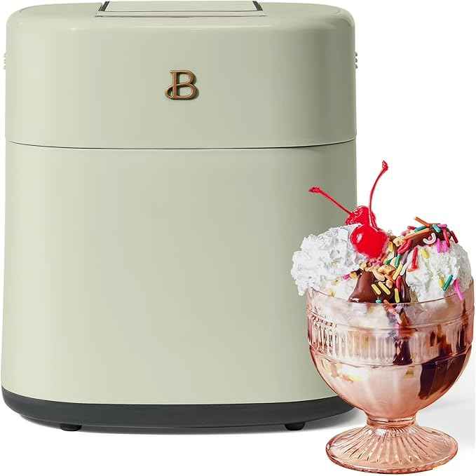 1.5 Quart Ice Cream Maker with Touch Control Panel, Freezer Bowl Design, Compact Electric Machine for Homemade Frozen Desserts, Gelato & Sorbet (Sage Green)