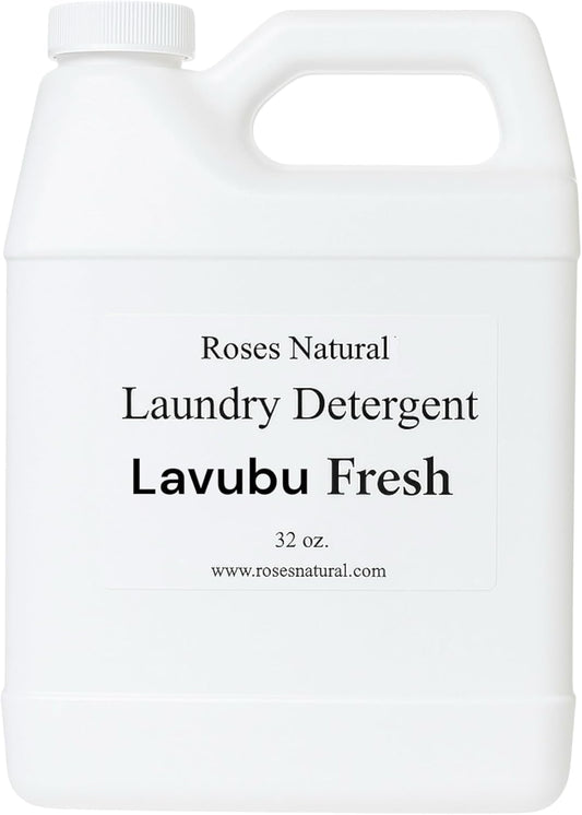 Plant-Based Liquid Laundry Detergent, 32 Fl Oz, Multiple Scents, HE Compatible (Lavubu Fresh)
