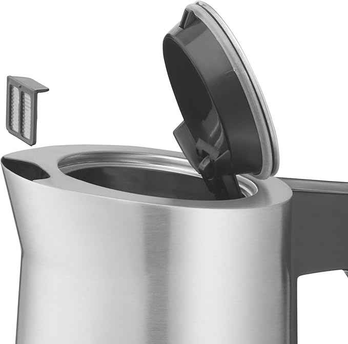 WMF Kineo Wasserkocher mit Temperatureinstellung 1,6l, Kalkfilter, 3000 W, Live-Temperaturanzeige, elektrischer Wasserkocher edelstahl matt
