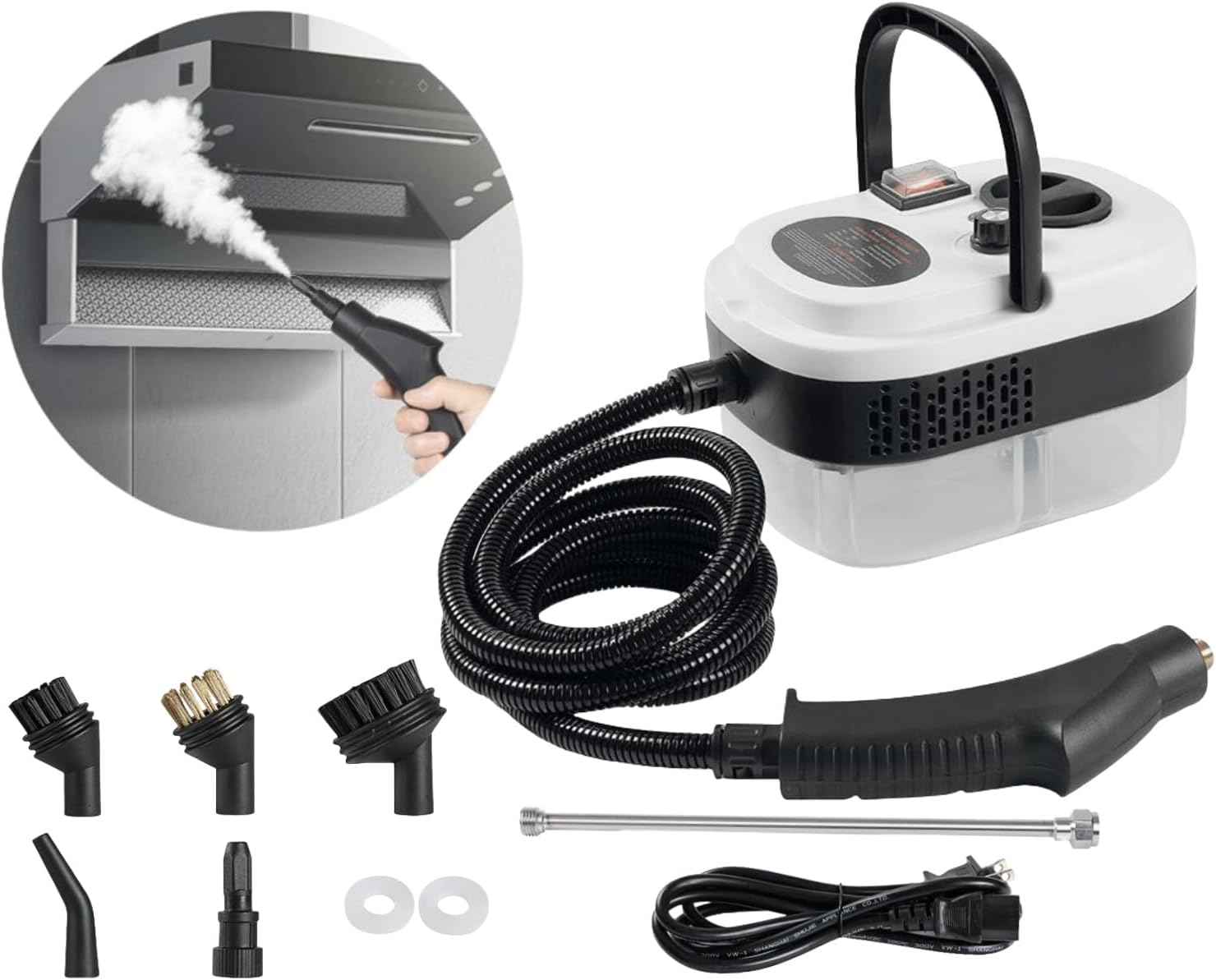7 in 1 Steam Cleaner 2500W High Pressure Steamer for Cleaning, Car Steamer Handheld Steam Cleaner for Home Use, Hardwood Floor Steam Cleaner for Upholstery, Kitchen, Bathroom, Grout