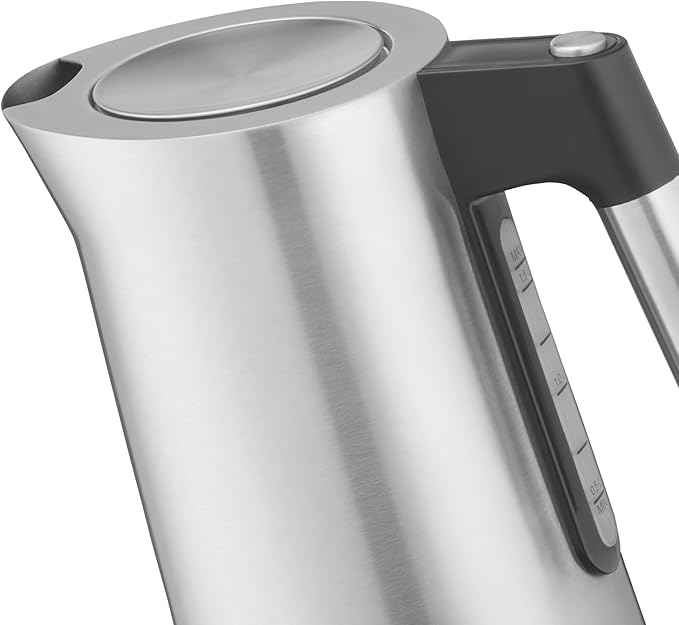 WMF Kineo Wasserkocher mit Temperatureinstellung 1,6l, Kalkfilter, 3000 W, Live-Temperaturanzeige, elektrischer Wasserkocher edelstahl matt