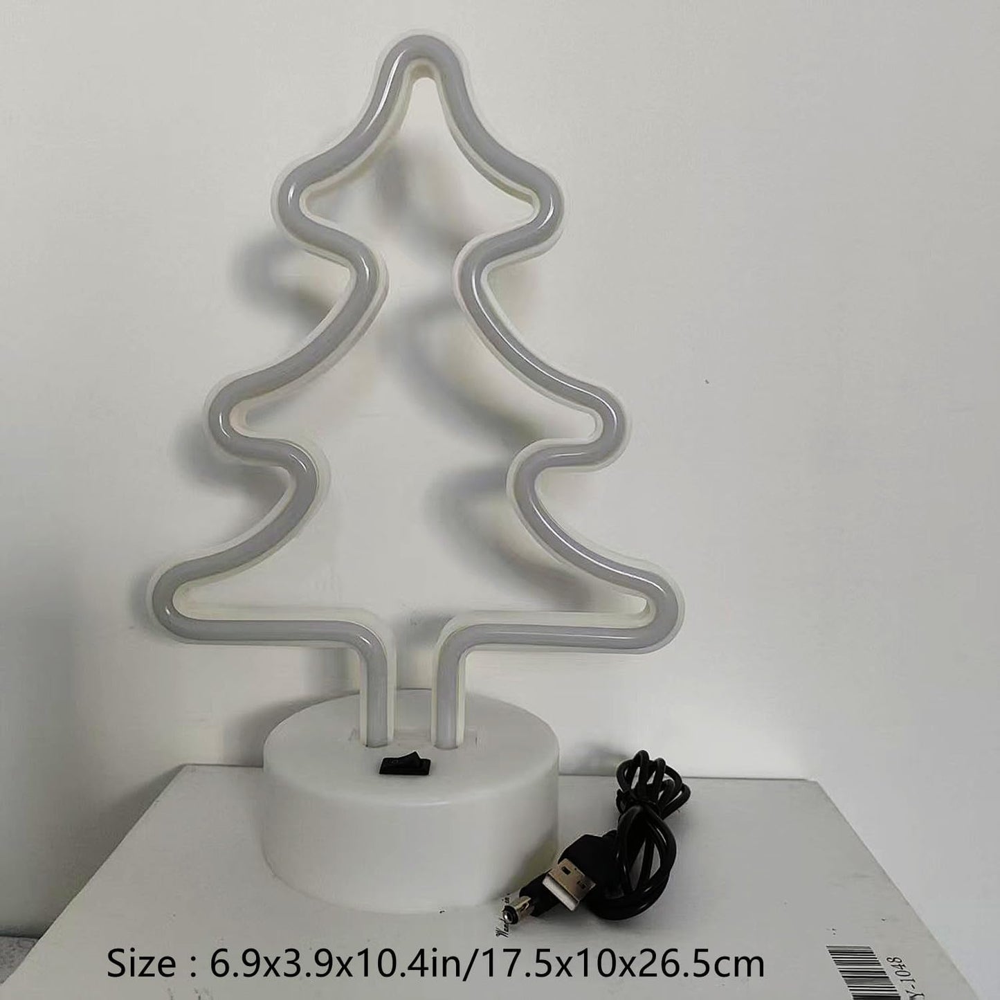 Christmas Tree Neon Light Signs for Bedroom Bedside Dorm Wall Decor,Neon Light up Christmas Decor LED Night Lights Table Ornaments Gifts for Kids Christmas Party,Battery Powered or USB Powered