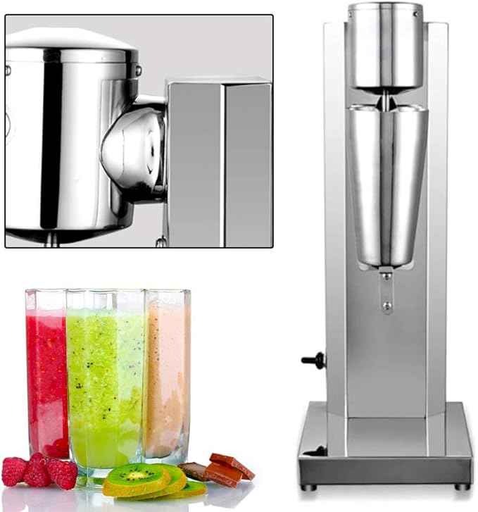 Electric Milkshake Maker, Ice Cream Mixer Machines, 110V Commercial Drink Smoothie Blender for Coffee Shops, Tea Stores to Making Fruit Tea, Coffee, Stirred Drinks (1 Head 650ml)
