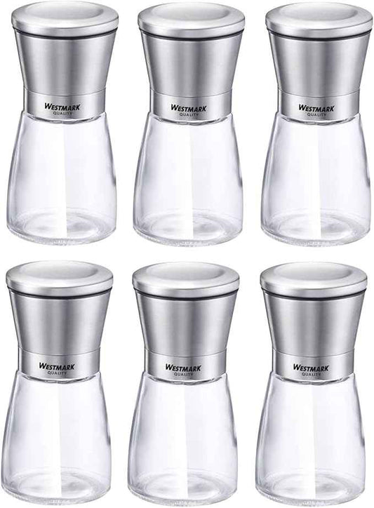Westmark 63342611 Spice Mills, Glass, Stainless Steel, ABS, PE, PP, Ceramic, Transparent/Silver/Black