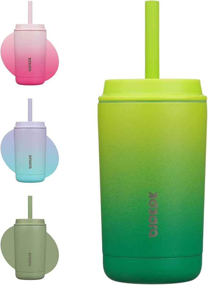 BJPKPK Insulated Tumbler with Lid and Straw,12 oz Stainless Steel Travel Coffee Mug,Spill Proof Thermal Cup,Keep Drinks Cold and Hot,Bamboo Grove