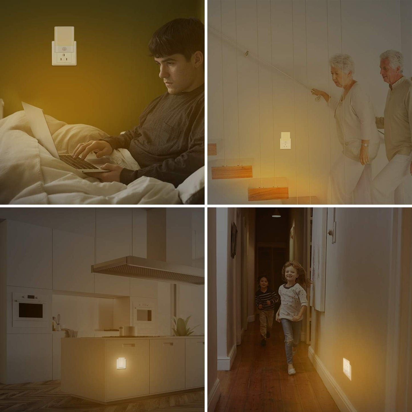 LED Night Light Plug in, Motion Sensor Night Light with Adjustable Brightness 3 Lighting Mode AUTO/ON/Off for Children, Bedroom, Hallway Light, 1-Pack