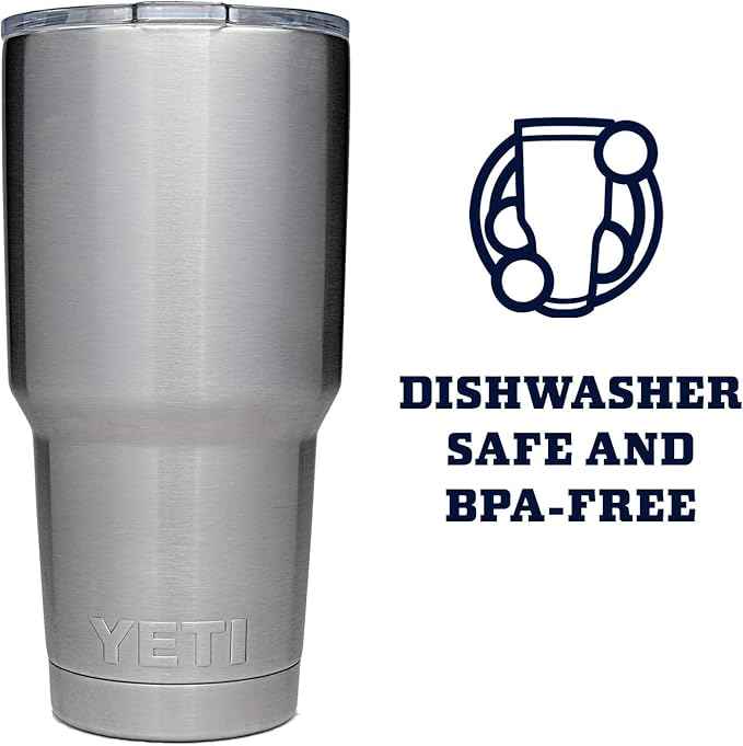 YETI Rambler 30 oz Stainless Steel Vacuum Insulated Tumbler w/MagSlider Lid, Stainless