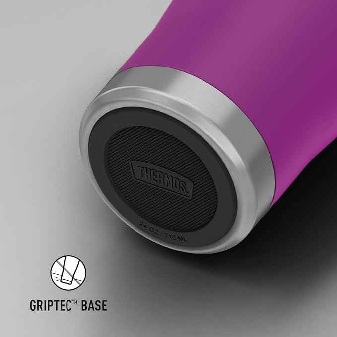 THERMOS ICON SERIES, Stainless Steel Tumbler with Slide Lock, 24 Ounce, Plum