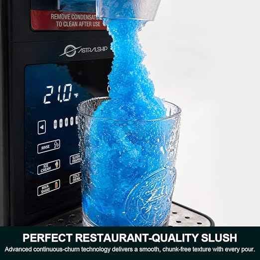 Slushie Machine with Soft Serve Ice Cream Mode, Slushy Maker for Home Frozen Drink Maker with 7 Presets, Auto Rinse, Low-Sugar & Alcohol Alerts – For Slush, Milkshakes, Margaritas & Frappés