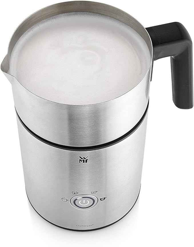 WMF Lono Milk & Choc Induction Milchaufs for Milk Froth Hot and Cold or Hot Chocolate, Cromargan/Matte Silver