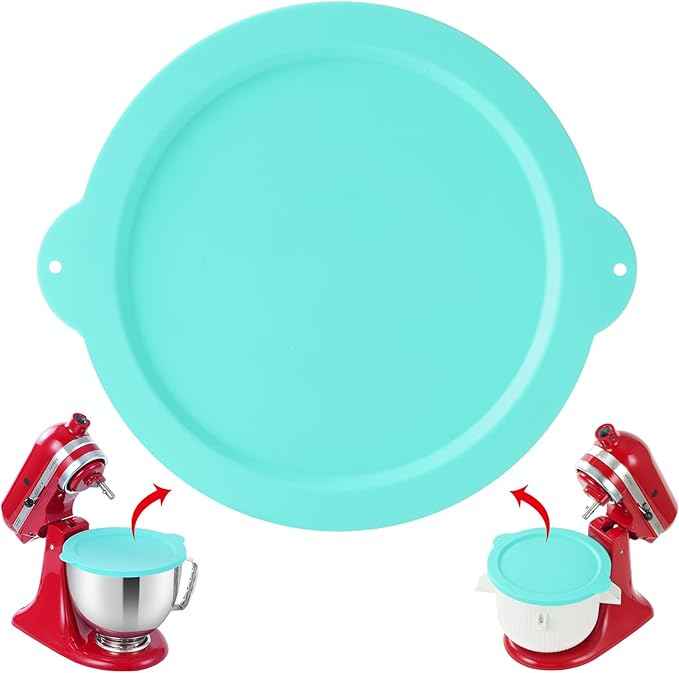 Silicone Lid Compatible with KitchenAid 2QT Ice Cream Mixing Bowl and 5QT Stainless Steel Bowl, Dishwasher Safe, Microwave Up to 200°C (392°F), Freezer Safe (Not Included)