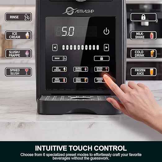 Slushie Machine with Soft Serve Ice Cream Mode, Slushy Maker for Home Frozen Drink Maker with 7 Presets, Auto Rinse, Low-Sugar & Alcohol Alerts – For Slush, Milkshakes, Margaritas & Frappés