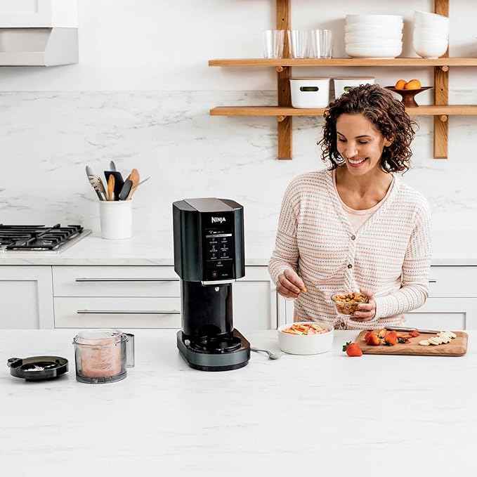 Ninja CN301CO CREAMi Ice Cream Maker, for Gelato, Mix-ins, Milkshakes, Sorbet, Smoothie Bowls & More, 7 One-Touch Programs,