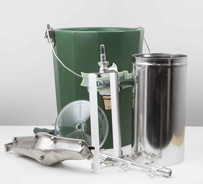 PREMIUM 4 qt. - Stainless Steel Ice Cream Maker - Hand Crank