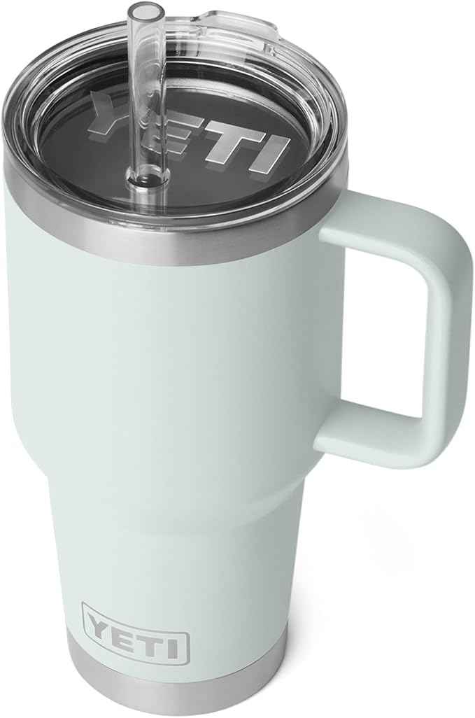 YETI Rambler 35 oz Straw Mug 2.0 - Double-Wall Vacuum Insulation for Cold Beverages – Dishwasher Safe – Cupholder Compatible – Reusable Straw – Comfortable Grip Handle – Travel Mug - Ridgeline