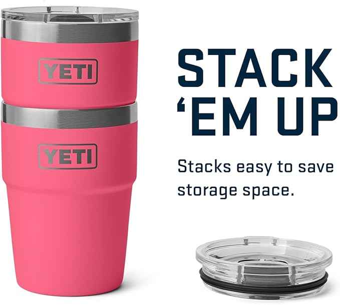 YETI Rambler 16 oz Stackable Tumbler, Vacuum Insulated, Stainless Steel with MagSlider Lid | Stackable, Vacuum Insulated, MagSlider Lid, Stackable, Vacuum Insulated, MagSlider Lid
