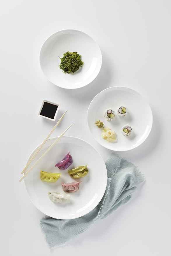 Lenox Dinnerware Set, Studio 1414 Coupe 16-Piece Set, Service For 4, Bone China Material, Dishwasher & Microwave Safe, Home And Kitchen, Kitchen And Dining, Plates And Bowls Sets (White, 16 Pieces)