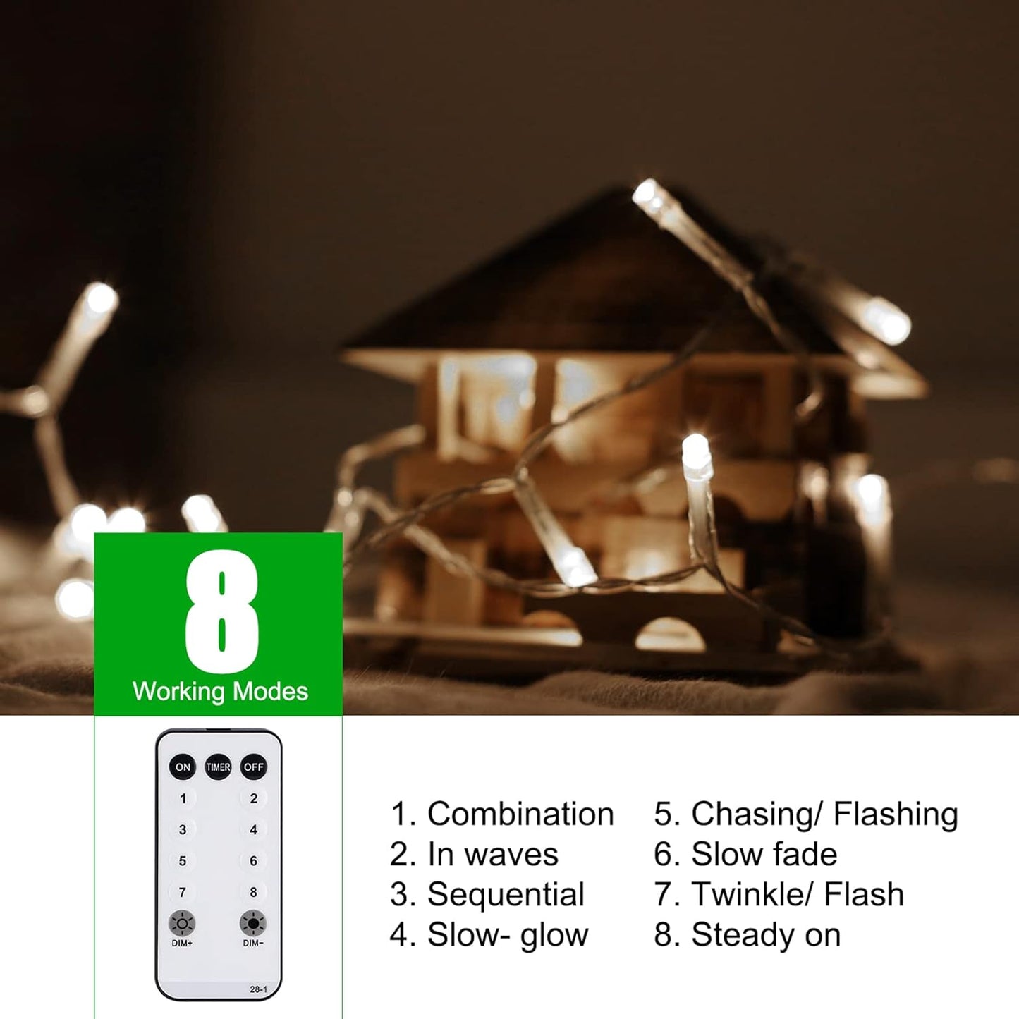 Brightown Christmas Icicle Lights Outdoor, 66 Feet 138 Drops with 736 LED, 8 Modes Waterproof Connectable Twinkle Fairy String Light for Christmas Thanksgiving Hanging Icicles (Pure White)