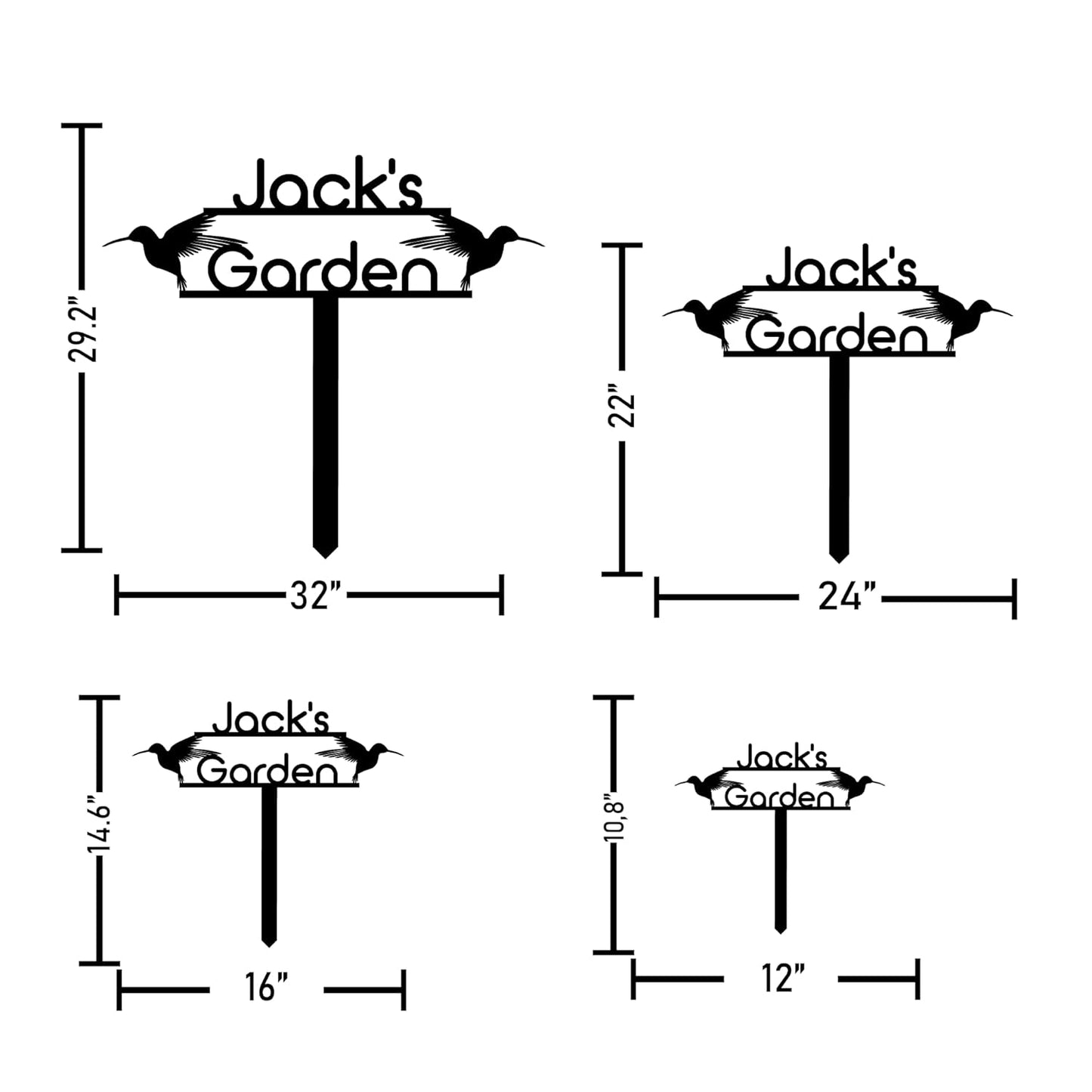 Personalized Metal Garden Sign with Stake, Custom Garden Decor for Outdoor, Custom Family Name Sign, Patio Decorations, Lawn Art, Farmhouse Decorative, Housewarming Gift (CstmDesign9)