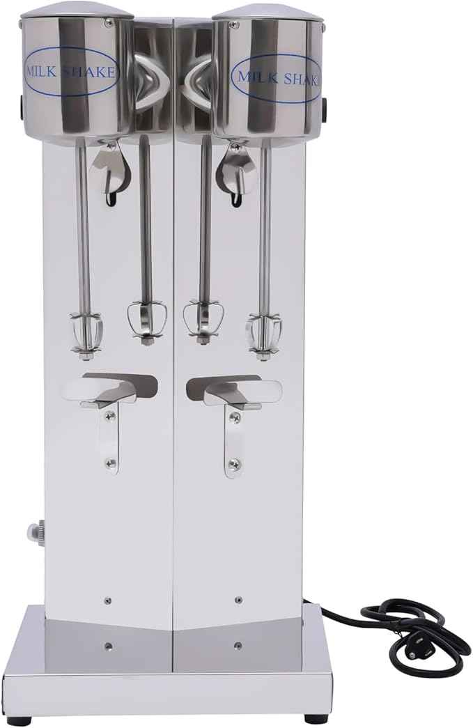 Electric Milkshake Maker, Ice Cream Mixer Machines, 110V Commercial Drink Smoothie Blender for Coffee Shops, Tea Stores to Making Fruit Tea, Coffee, Stirred Drinks (2 Head 800ml)