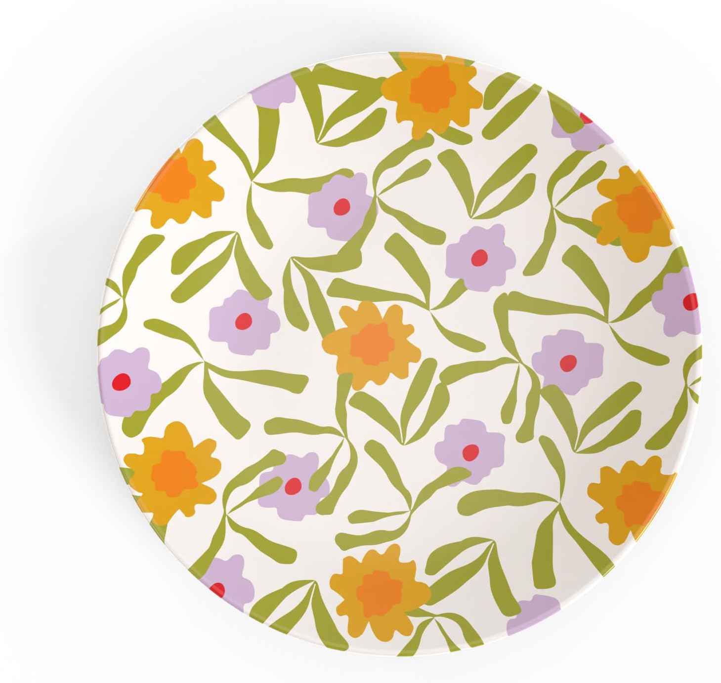 TervisHome Melamine Salad Plates - Set of 4 | Enchanted Garden Collection | Durable Stoneware-like Quality, Dishwasher Safe, Perfect for Indoor and Outdoor Use