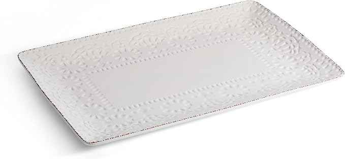 Pfaltzgraff Chateau Serve Platter, 14.25 Inch, Blue and White,Cream