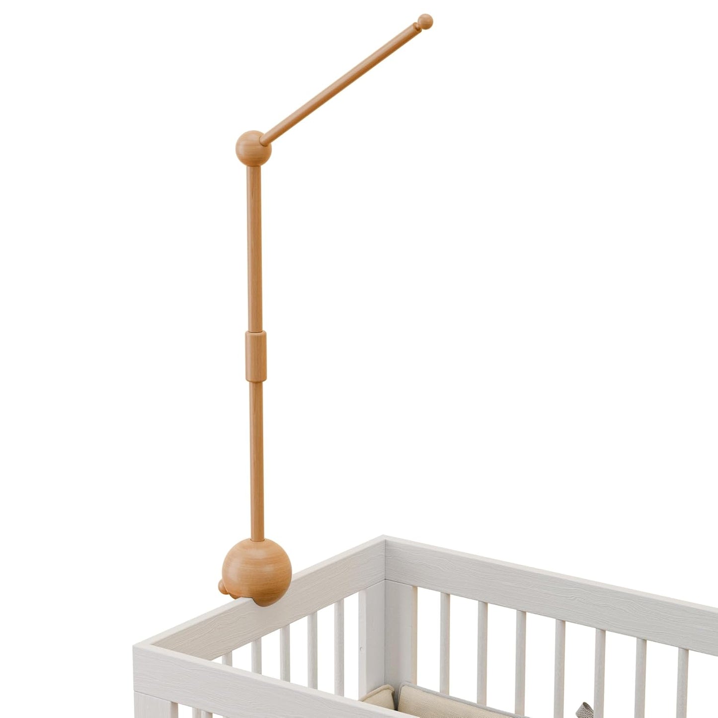 Baby Crib Mobile Arm,32.5 Inch Crib Mobile Stand,Wooden Mobile Arm for Crib（2 Modes, 360°Adjustable,100% Beech Wood Boy Girl Mobile Holder for Crib Nursery Decor Baby Mobile Hanger