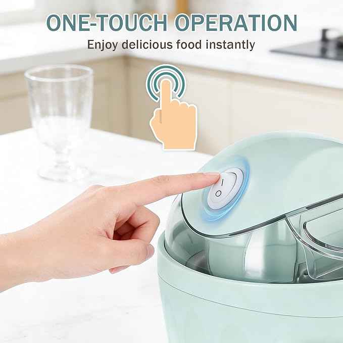 Mini ice Cream Maker, 2026 New DIY Mini Ice Cream Maker,One-Touch Dessert Maker, Single Serving of Gelato, Frozen Yogurt, Compact Electric Makers for Kitchen, Just 15 Minutes