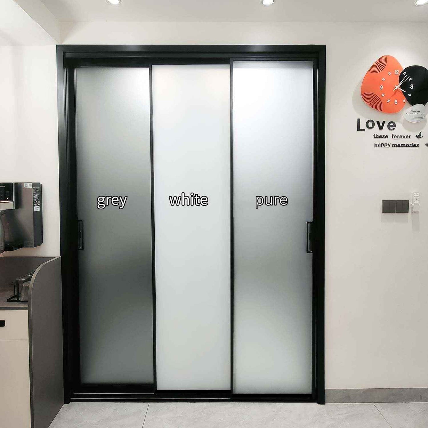 Frosted Window Film, Removable Glass Door Privacy Film, Suitable for Bathrooms, Offices, Static Cling Decorative Film, Reusable Window Stickers (White, 29.6X78.7 Inch)