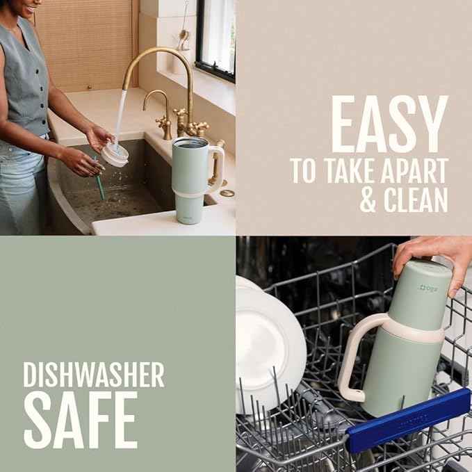 Ello Oasis 40oz Stainless Steel Water Bottle - Flower Quilt