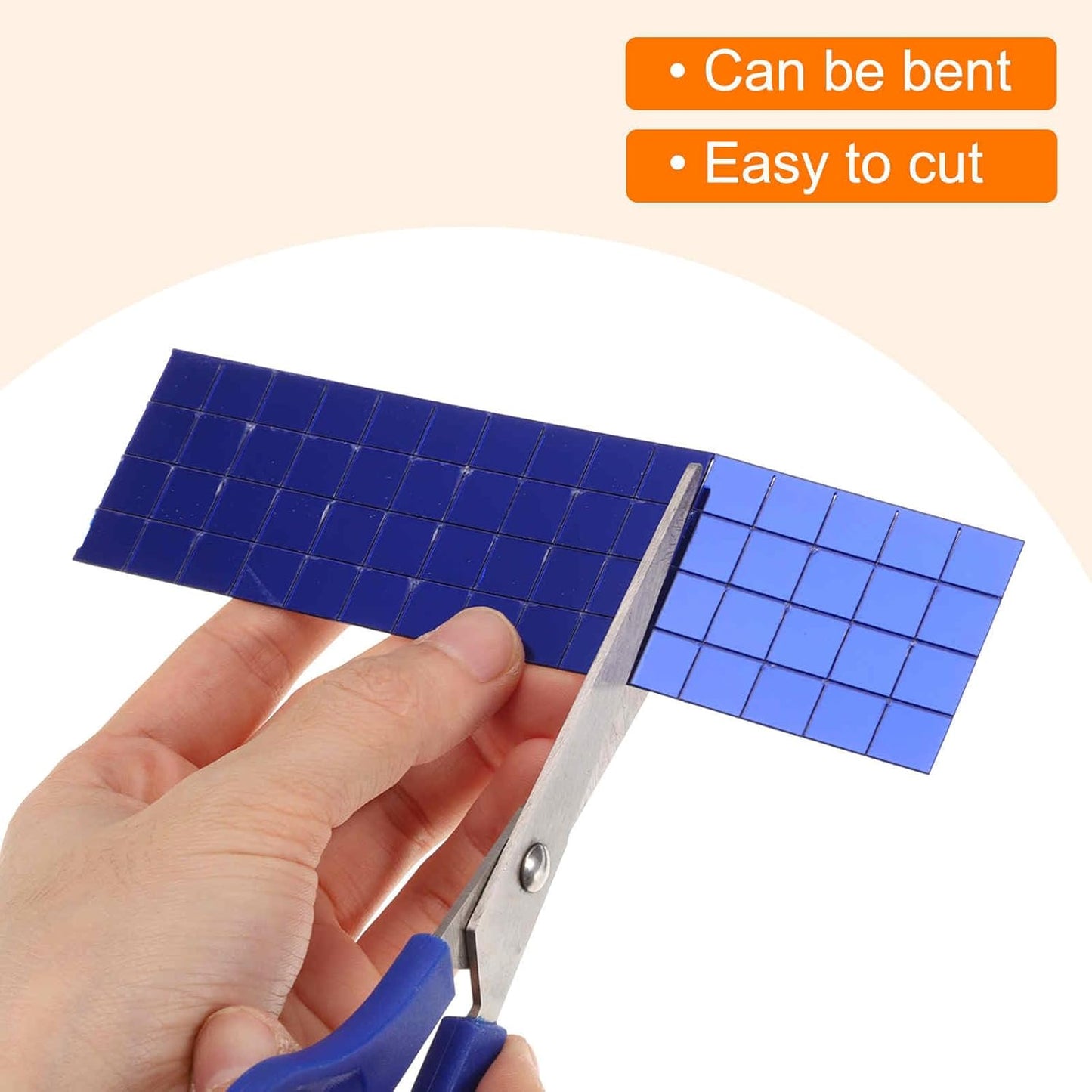 HARFINGTON 10 Sheet 4800 Pieces Self Adhesive Mirror Mosaic Tiles 5x5mm Small Square Mirror Tiles Sticker Disco Ball Stickers Mini Glass Tiles for DIY Craft Party Home Decoration, Black