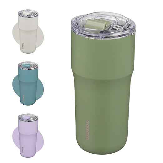 BJPKPK Insulated Tumbler,20oz Stainless Steel Tumbler with lid,Double Wall Travel Coffee Mug Thermal Cup,Keep Drinks Cold and Hot,Forest Green